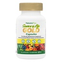 NaturesPlus Source of Life Gold Multivitamin - 90 Vegetarian Capsules - with Vitamin D3, B12, K2 & More than 120 Whole Foods - Blood, Bone & Ammune Dukung - Gluten Free - 10 Servings