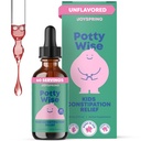 JoySpring Potty Wise - Gentle Digetsy Dukungan untuk Anak-anak - Promotes Healthy Divalry dengan Senna & Elderberry - Vegan, Gluten- Free (2 flf oz) 60 Servings
