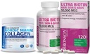 Bronson Marine Collagen Peptides Hydrolyzed Protein Powder + Ultra Biotin 10.000 Mcg Rambut Skin dan Suplemen Nails
