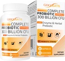 Produksi Perempuan & Pria, 300 Milyar CFU 11 Strains + Organik Herbal & Digetical Enzymes, Probiotic for Digetical Health, Gas & Bloting, Imune, Gut Health for Women, Shelf Stabil, 60 Caps