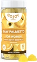 Saw Palmetto Gummies - 500mg Saw Palmetto for Women with 5000mcg Biotin & 10g Zinc - Non-GMO, Sugar, Gluten & Soy- Free, Vegan - 3rd- Party Lab Test, 30- Day Supply, 60 Chewable Gummies