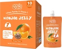 Konjac Jelly Pouch Drinkable Orange Flavor, Low Calories (7 Kcal), 10 Packs, Gluten Free, Keto, Sugar Free, Low Carb, Vitamin C Healthy Fruit, Holiday Gicks