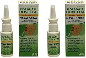 Seagate Product Homeopathic Olive Leaf Nasal Spray 1 oz Bottle, 2 Pack, 1 Fl Oz (Pack of 2)