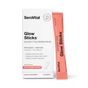 Serovital Glow Sticks Sugar- Free Powder Mix with Hyaluronic Acid Ceramides for Skin Hydration in 14 Days Sun-Kissed Citrus Flavor 28 Pacets
