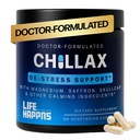 Life Happens Chillax, Cadangan Dukungan Tenang, L Theanine, Magnesium, GABA dan Saffron Suplemen untuk Relaxation, Natural Mood Support for Dewasa, Calming and Relaxing, 60 Kapsul