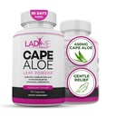 Laxative Cape Aloe Herbal yang murni untuk Peninggalan Sembelit - Gerakan Bowel Sehat - Clonic Cleanse & Detox Tambahan Diet - Khusus Didesain untuk Perempuan oleh Ladyme - 90 Capsules