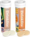 Drinklits Hydration Tablet - Electrolytes & Vitamin 126; Lime dan Orange - 2 Pack (20 Servings)