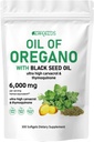 Minyak Oregano dengan Minyak Benih Hitam 2- 1 Softgels 6000mg 300 Count Non- GMO Immune Dukungan Herbal Formula