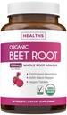 USDA Organic Beet Root Powder (60 Tablet) 1350mg Beats Per Serving with Black Pepper untuk Absorpsi Ekstra - Super Antioksidant and Nitrate Suppplemen Atletic Performance dan Stamina- Tidak Ada Kapsul