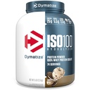 dymatize ISO100 Whee Protein Powder Isolate, Cookies & Cream, 25g of Protein, 5 Pound, 5.5g BCAAs, Kurang dari 120 Cal., Gluten Free, 1g Fat, 1g Sugar, 2g Carb (74 Pelayan)