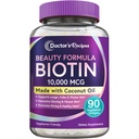Dokter 's Recipes Biotin 10.000 mcg, Pertumbuhan Rambut, Skin & Nails Sehat, Metabolisme Energi, Vegarian- Friendly Biotin, dengan Coconut Oil, Non- GMO, Persediaan 3 Bulan, 90 Vegetarian Softgeels