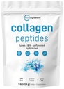 Mikro Ingrediens Bovine Collagen Peptides Powder, 1lb 124; Tipe I & III + Natural Protein 124; Grass- Fed Bovine Source 124; Unflafected 124; Supports Skin, Gabungan & Bone Health 124; Paleo, Non-GMO