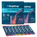 DripDrop Hidration - Electrolyte Powder Pawder - Watermelon, Berry, Lemon, Orange, Fruit Punch, Grape, Strawberry Lemonade, Cherry - 64 Count