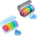 2 Pack Weekly Pill Organizer 7 Hari 2 Kali sehari, Sukuos Besar Kasus Pil Harian untuk Pil / Vitamin / Persediaan Minyak Ikan