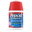 Pepcid Acid Complete Reducer + Antax for Acid Reflux, 10mg Fomotidine, 800mg Calcium Carbonate & 165mg Magnesium Hydroxide per Heartburn Medicine Tablet, Antax Chews, Berry, 25 ct