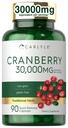 Carlyle Cranberry Supplement 14; 30.000mg 124; 90 Capsules 12.4; Non-GMO dan Gluten Free Formula 124; Cranberry Pil dari Extract Konsentrasi