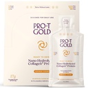 Protes Gold Liquid Protein Shot, 17g Clear Protein Nano - Hydrolyzed Grass Fed Collagen, 2g Arginine for Wound Dups, Gluten Free, Sugar Free, 0g Carbs, Orange Creme, 1 fl oz, 24 Pack