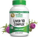 Botanic Choice Liver 10 Complex - Premium Liver Health Supplemen dan Wellness Herbal Blend Natural with Milk Thistle Extract, Lecithin, and Curcumin C360 Pill