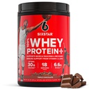 Enam Bintang Whey Protein Powder Plus - Bangunan Muscle & Recovery Formula dengan whey Isolate Powder, BCAAs, 30g Protein, Imune Dukungan - Penundaan-Kerja Supplemen - Triple Chocolate, 1.8 pon