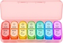 Weekly Pill Organizer 2 Times sehari - AM PM Pill Organizer dengan 7 Daily Comment