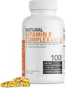 Bronson Natural Vitamin E Complex 400 I.U. Suplemen (d-Alpha Tokopherol Plus d-Beta, d- Gamma, & d-Delta Tocopheriol), Natural Antioksidant, 100 Softgeels