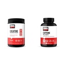 Force Factor Creatine Powder 60 Servings and Caffeine Tablet 100 Creatine for Muscle Gain and Caffeine for Energy