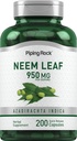 Piping Rock Neem Leaf Capsules 12.4; 950mg 14; 200 Powder Pills £124; Herb Extract Suplement = 124; Azadirachta Indica = 124; Non-GMO, Gluten Free