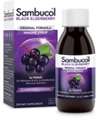 Sambucol Black Elderberry Syrup - Sambucus Elderberry Syrup, Black Elderberry Liquid, Imune Dukung, Elderberry Syrup untuk Anak dan Dewasa, High Antioksidants, Gluten Free - asli Formula, 4 Fl Oz