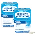 Adviously Laktosa Defense Enzymes + Progories for Women & Men Occational Bloating, Laktosa Breakdown, Minor Abdominal Discomfort, Imune Support, 96 Count Capsules (2 Pack)
