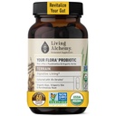 Flora Probiotic Terrain Anda - Probilisasi Non- GMO dengan Fermentasi Soybean, Aloe Vera, & Slippery Elm untuk Keseimbangan Gut & Divalry - Pregitive, Postbic Enzymes - Hidup Alchemy, 60 Pcs