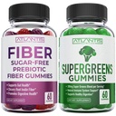 Usus Kacang Atlantis Gula Bebas Prebiotik Gummies Untuk Dewasa 2-Pack (120 Gummies) + Supergreens 60 Gummies