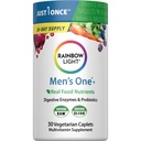 Rainbow Light Multivitamin for Men, Vitamin C, D & Zinc, Progories, Men 's One Multivitamin High Potency Support, Non-GMO, Vegetarian, 30 tablet