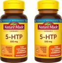 Nature Made 5HTP 100mg, 5- HTP Mood Supplemen, 30 5 HTP Tablet Chewable, 30 Hari Supply (Paket 2)