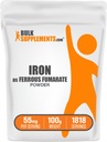 BulkSuplements.com Ferrous Fumarate Powder - EscalyMineral, Iron Suplement for Men and Women - Gluten Free, 55mg per Serving, 100g (3.5 oz) (Paket 1)