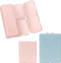 FYY 2 Pcs Daily Pill Organizer, 7 Kompartemen Pill Portable Case Travel Organizer, Angkatan Laut