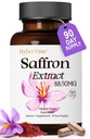 Suplemen Saffron 88.5MG 124; 90 Vegan Capsules, Happy Saffron Extract for Mood Energy Eye Option Support for Women & Men, 100% Pure Ingreations, Made in USA, Non-GMO & Gluten- Free