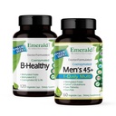 EMERALD LABS Bundle with B Heally (120 Veg Caps) & Men 's 45 + 1 Daily Multi (60 Veg Caps) - Vegan Vitamin B Complex dengan Spectrum B Vitamin - Men' s Multivitamin dengan CoQ10, Lycopene & More