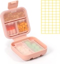 Dynippy Daily Pill Organizer 5 Kompartemen Portable Moilect Membuktikan Kasus Pil Kecil untuk Pocket Purse Travel Box Portable Medicine Vitamin Oil Haolder (Pink)