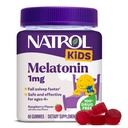 Natrol Kids Melonatoin Gummies 1mg, Children 's Melonatin for Restful Sleep, 60 Raspberry- Flavored Sleep Gummies, 60 Day Supply