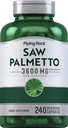 Piping Rock Saw Palmetto Extract 3600mg 124; 240 Capsules 124; untuk Pria dan Perempuan 124; Non-GMO, Gluten Free Suplemen