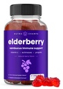NutraChamps Elderberry Gummies with Vitamin C, Propolis & Echinacea - Imune System Dummy Vitamin for Dewas & Kid - Max Kekuatan 200mg Sambucus Antioksidant