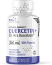 Fusion Alam Nutri Liposual Quercetin Phyperine dengan Piperine - Patented 20x More Bioavailable Than Quercetin Suplemen - Support Imune / Cardiovaskular Health - 60 Quercetin 500mg Capsules