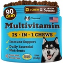Natural Dog Company 25- in- 1 Multivitamin Chews for Dogs - Daily Soft Dog Vitamin with Antioksidants, Zinc & Folic Acid - Support Joints, Skin & Coat, Immune & Heart Health - All Ages, All Breeds