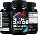 Tambahan Energi Nitric Oxide 3X Kekuatan L Arginine, Citrulline Malate, AAKG, Beta Alanine - Premium Otot Pendukung Nitric Booster - Energi Alam & Heart Dukungan - 60 Kapsul