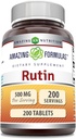 Amazing Formulas Rutin 500mg 200 Tablets Suppplement Non- GMO 124; Gluten Free 124; Made in USA