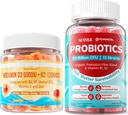 NEVISS Vitamin D3 K2 Gummies + Sugar Free Propoletic Gummies
