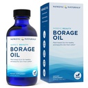 Nordic Beauty Borage Oil, Unflamited - 4 Ounces - Borage Seed Oil, Unique Omega- 6 untuk Healthy dan Hydrated Skin, 480 Milgram GLA - Non-GMO - Vegan, 48 Servings
