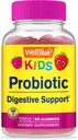 WellyKids Probiotic Gummies - Dukungan Digetical, Kesehatan Gut, Hamiune Dukungan Gummy - Progories for Digetical Health - Vegan, Gluten Free - 60 Gummies