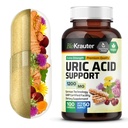 BIO KRAUTER Uric Acid Dukung Kasules 1200 mg Blend - 100 Count - Ginjal Suplemen w / Tart Cherry 10: 1 Ekstrak - Milk Thistle & Turmeric Extract - Vegan