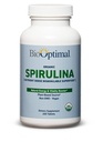 BioOptimal Organic Spirulina Tablet - Organik, Non- GMO, No Addonist or Fillers - 500mg Premium Quality Dieter Tambahan dengan Vitamin, Mineral, & Antioksidants (240 Tablet)